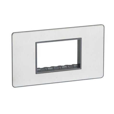 SYNERGY SLEEK - 1 GANG FRONT PLATE FOR ARTEOR 3 MODULE MECHANISM