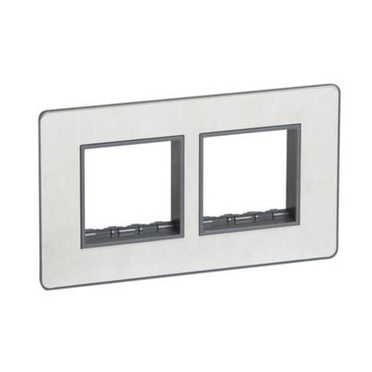 SYNERGY SLEEK - 2 GANG FRONT PLATE FOR ARTEOR 2 MODULE MECHANISM