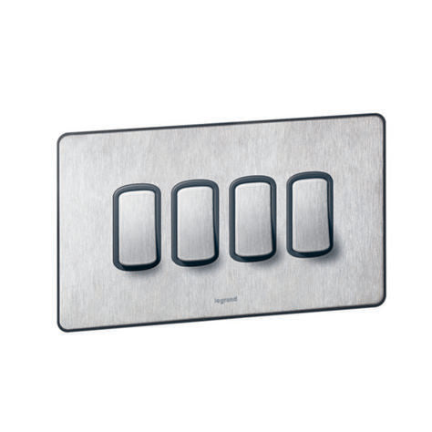 SYNERGY SLEEK DESIGN - FRONT PLATE - 4 GRID MOD - 2 GANG