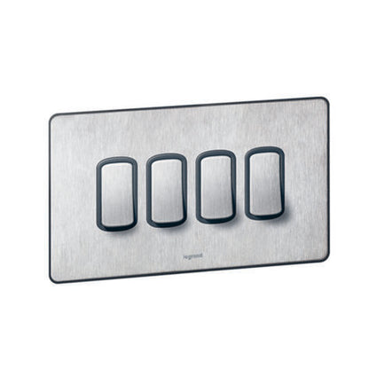 SYNERGY SLEEK DESIGN - FRONT PLATE - 4 GRID MOD - 2 GANG