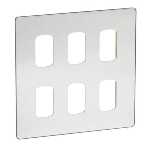 SYNERGY SLEEK DESIGN - FRONT PLATE - 6 GRID MOD - 2X2 GANG