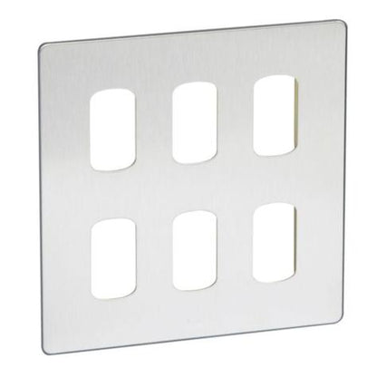 SYNERGY SLEEK DESIGN - FRONT PLATE - 6 GRID MOD - 2X2 GANG