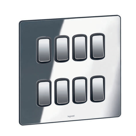 SYNERGY SLEEK DESIGN - FRONT PLATE - 8 GRID MOD - 2X2 GANG