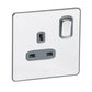 SYNERGY SLEEK - 1 GANG SWITCHED SINGLE POLE BS SOCKET OUTLET 13A