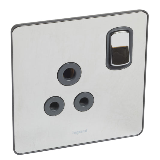 SYNERGY SLEEK - 1 GANG SWITCHED SINGLE POLE SOCKET OUTLET 5A