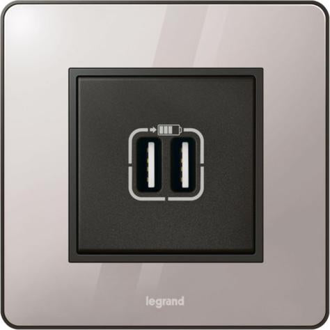 SYNERGY SLEEK - 1 GANG FRONT PLATE FOR ARTEOR 2 MODULE MECHANISM