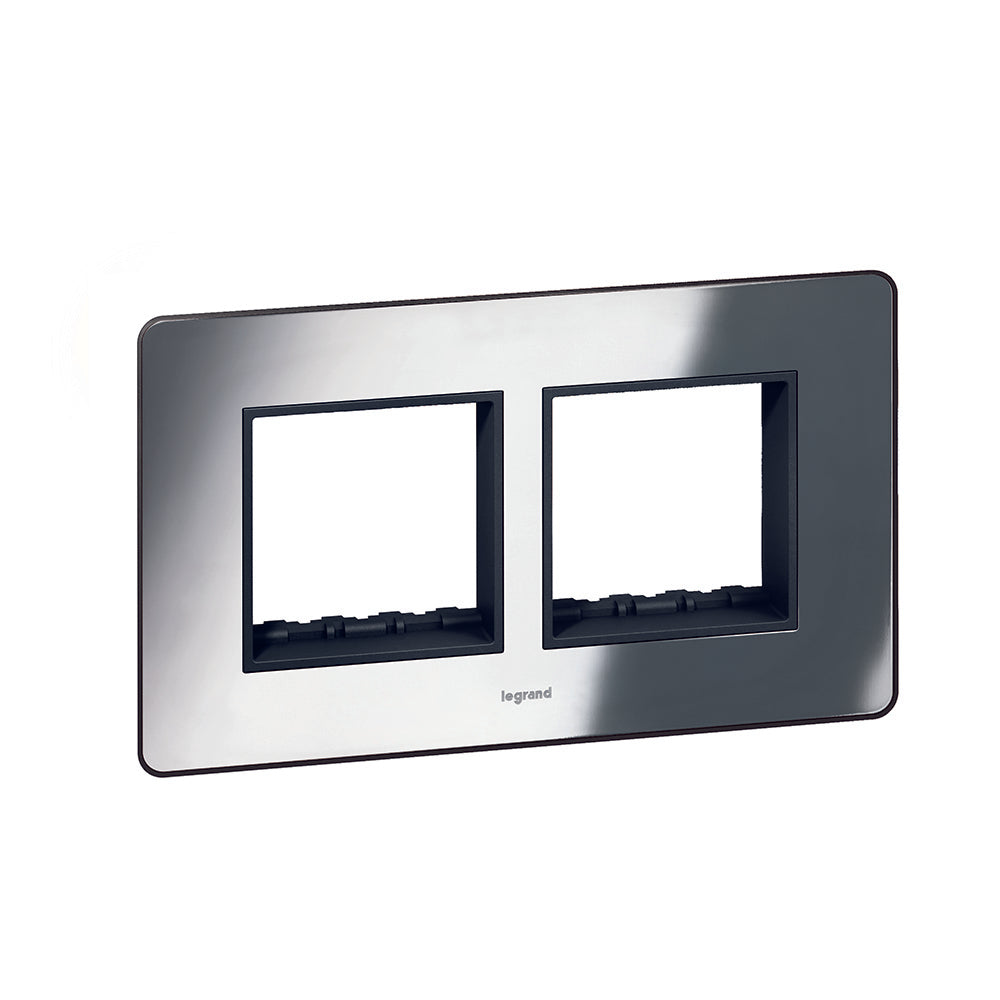 SYNERGY SLEEK - 2 GANG FRONT PLATE FOR ARTEOR 2 MODULE MECHANISM