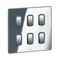 SYNERGY SLEEK DESIGN - FRONT PLATE - 6 GRID MOD - 2X2 GANG
