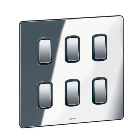 SYNERGY SLEEK DESIGN - FRONT PLATE - 6 GRID MOD - 2X2 GANG