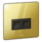 SYNERGY SLEEK - 1 GANG DOUBLE DATA SOCKET RJ45 CATEGORY 6