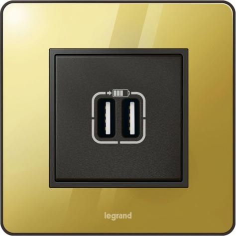 SYNERGY SLEEK - 1 GANG FRONT PLATE FOR ARTEOR 2 MODULE MECHANISM