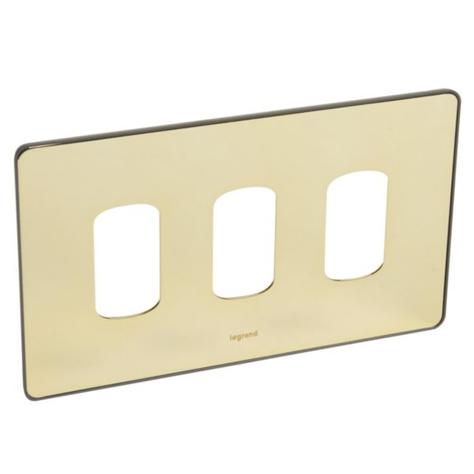 SYNERGY SLEEK DESIGN - FRONT PLATE - 3 GRID MOD - 2 GANG