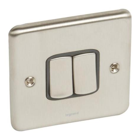 SYNERGY AUTHENTIC - 2 GANG 2-WAY SWITCH - 10AX - BRUSHED STAINLESS STEEL
