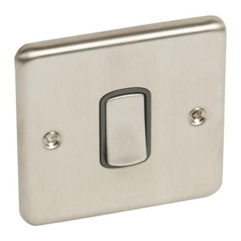 SYNERGY AUTHENTIC - 1 GANG 2-WAY PUSH BUTTON - 10A - BRUSHED STAINLESS STEEL