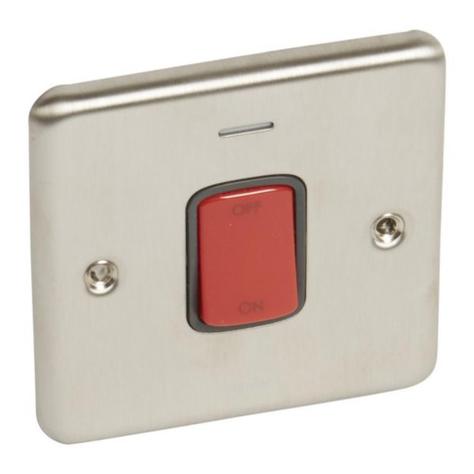SYNERGY  AUTHENTIC - DOUBLE POLE SWITCH WITH BLUE LED POWER INDICATOR - 45A