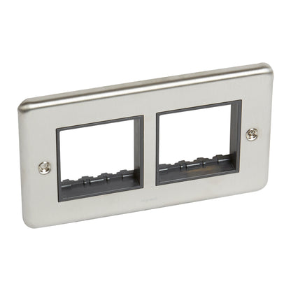 SYNERGY AUTHENTIC - 2 GANG FRONT PLATE FOR TWO ARTEOR 2 MODULE MECHANISM