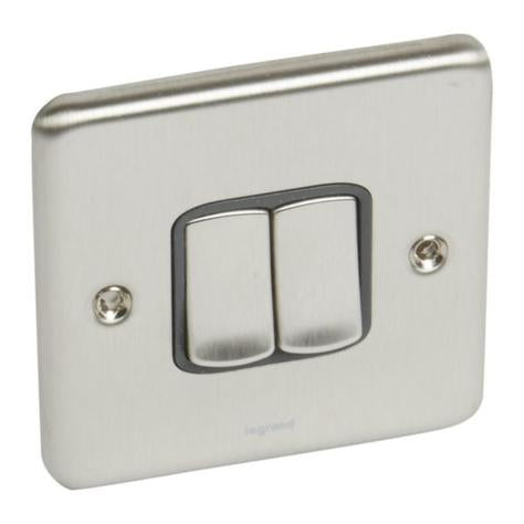 SYNERGY AUTHENTIC - 2 GANG 2-WAY SWITCH - 20AX - BRUSHED STAINLESS STEEL