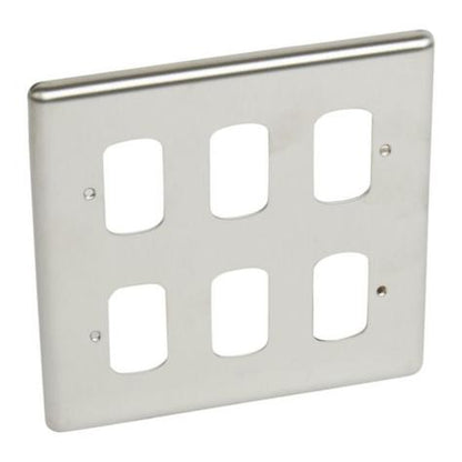 SYNERGY AUTHENTIC - FRONT PLATE - 6 GRID MODULE - 2X2 GANG