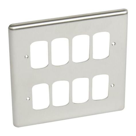SYNERGY AUTHENTIC - FRONT PLATE - 8 GRID MODULE - 2X2 GANG