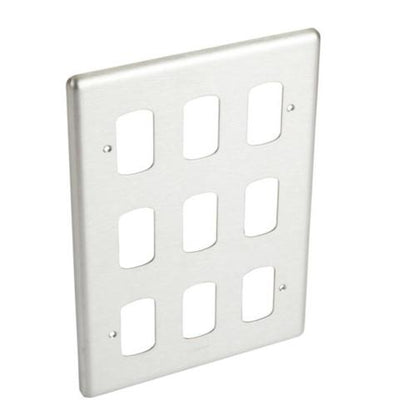 SYNERGY AUTHENTIC - FRONT PLATE - 9 GRID MODULE - 3X2 GANG