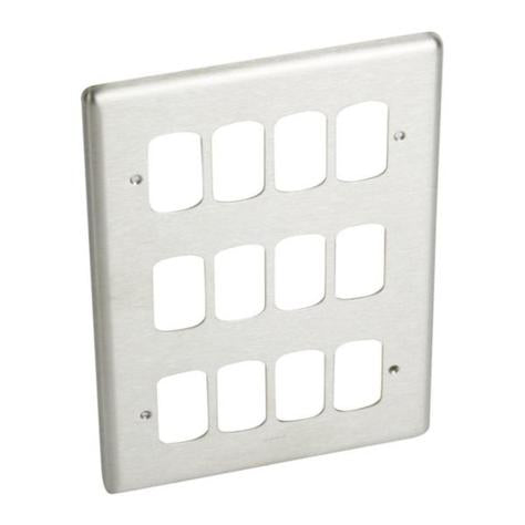 SYNERGY AUTHENTIC - FRONT PLATE - 12 GRID MODULE - 3X2 GANG