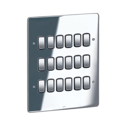 SYNERGY AUTHENTIC - FRONT PLATE - 18 GRID MODULE - 3X3 GANG