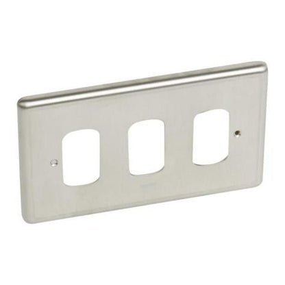 SYNERGY AUTHENTIC - FRONT PLATE - 3 GRID MODULE - 2 GANG