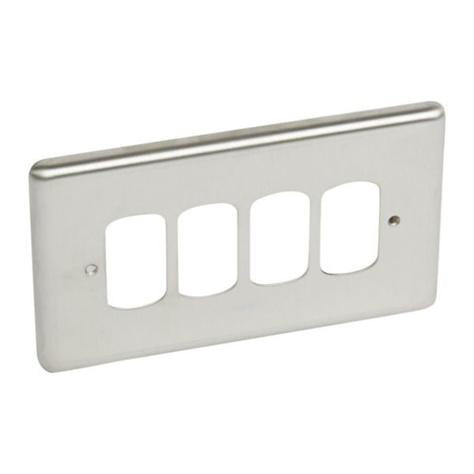 SYNERGY AUTHENTIC - FRONT PLATE - 4 GRID MODULE - 2 GANG