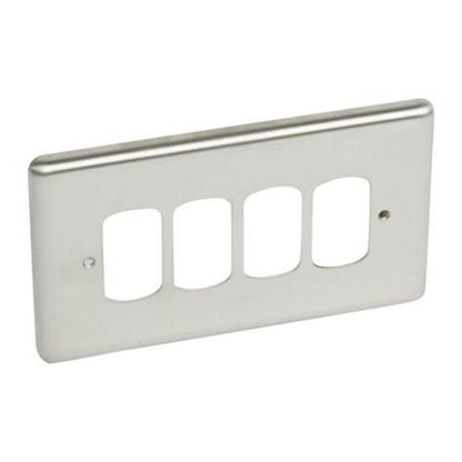 SYNERGY AUTHENTIC - FRONT PLATE - 4 GRID MODULE - 2 GANG