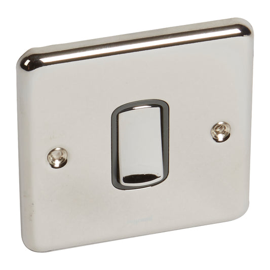 SYNERGY AUTHENTIC - 1 GANG 1-WAY SWITCH - 10AX - POLISHED STAINLESS STEEL