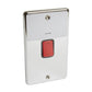 SYNERGY AUTHENTIC - DOUBLE POLE SWITCH + BLUE LED POWER INDICATOR - 2G VERTICAL PLATE - 45A