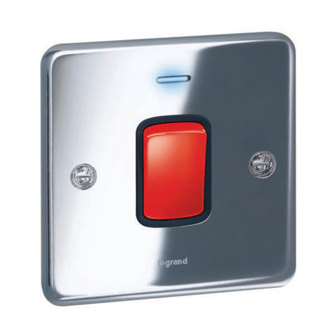 SYNERGY  AUTHENTIC - DOUBLE POLE SWITCH WITH BLUE LED POWER INDICATOR - 45A