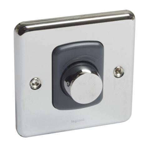 SYNERGY AUTHENTIC - PUSH ON/OFF ROTARY DIMMER - 1000W - POLISHED STAINLESS STEEL