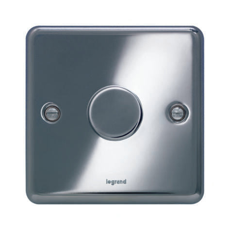 SYNERGY AUTHENTIC - UNIVERSAL ROTARY DIMMER (LED & HALOGEN) - 300W - POLISHED STAINLESS STEEL