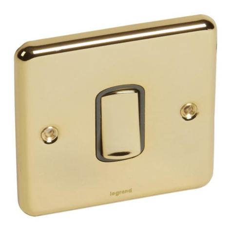 SYNERGY AUTHENTIC - 1 GANG 1-WAY SWITCH - 10AX - GLOSSY GOLD