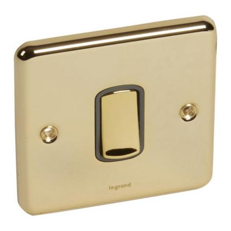 SYNERGY AUTHENTIC - 1 GANG 2-WAY SWITCH - 10AX - GLOSSY GOLD