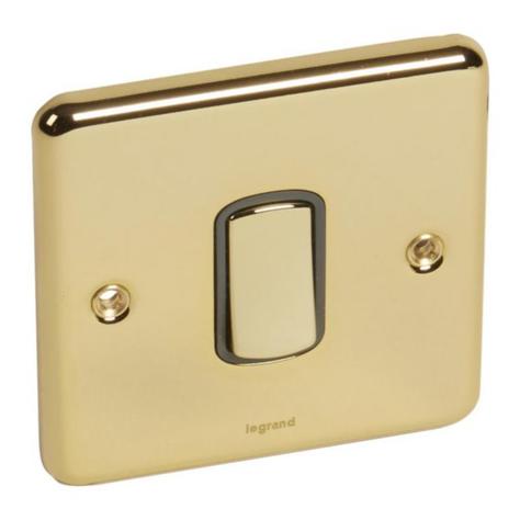SYNERGY AUTHENTIC - 1 GANG INTERMEDIATE SWITCH - 10AX - GLOSSY GOLD