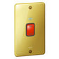 SYNERGY AUTHENTIC - DOUBLE POLE SWITCH + BLUE LED POWER INDICATOR - 2G VERTICAL PLATE - 45A