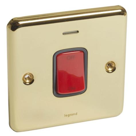 SYNERGY  AUTHENTIC - DOUBLE POLE SWITCH WITH BLUE LED POWER INDICATOR - 45A
