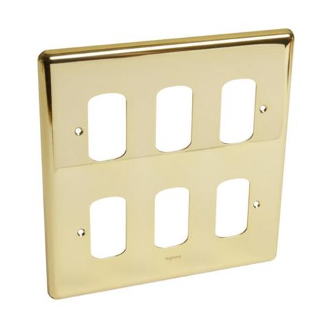 SYNERGY AUTHENTIC - FRONT PLATE - 6 GRID MODULE - 2X2 GANG
